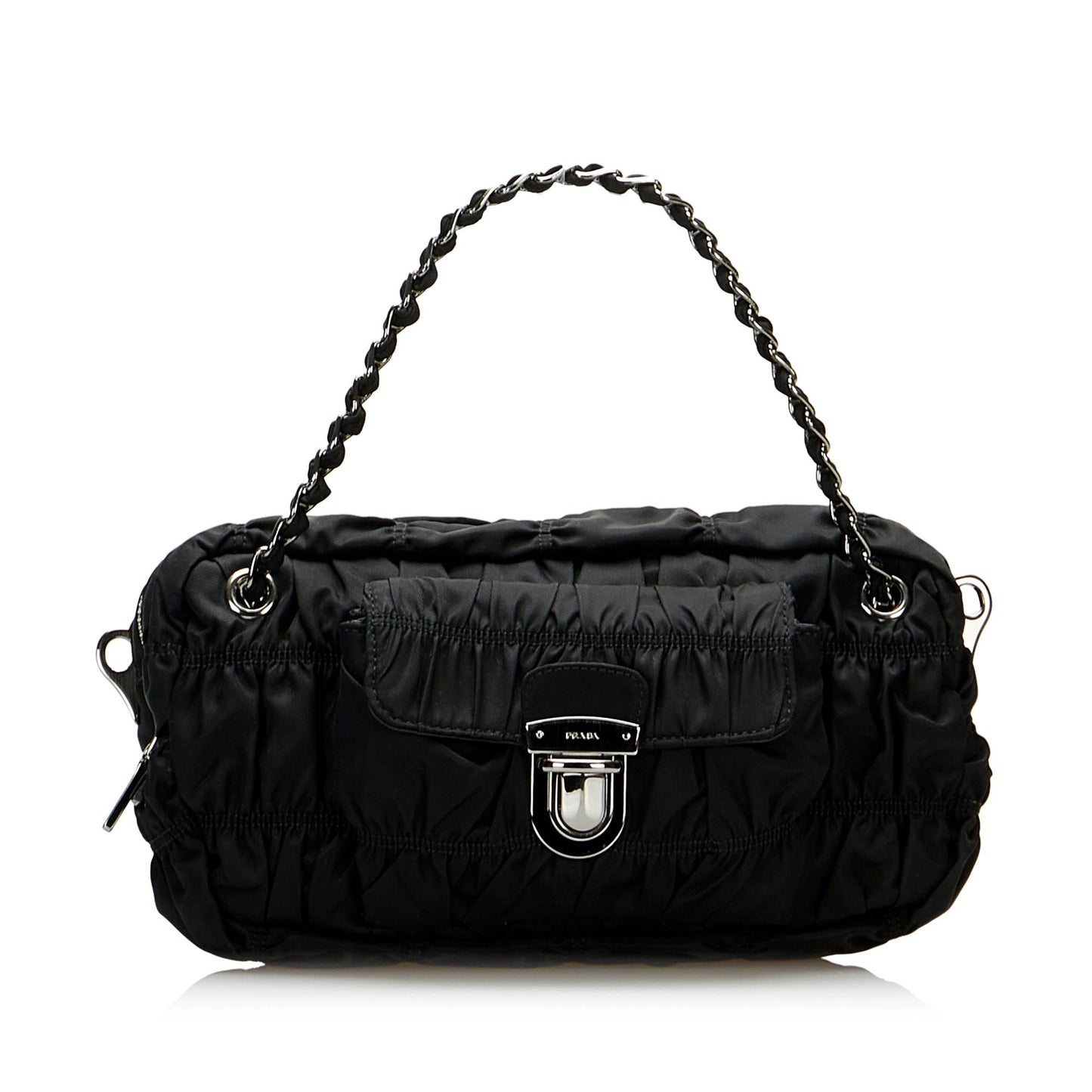 Prada Tessuto Gaufre Chain Satchel (SHG-FCxtXs)