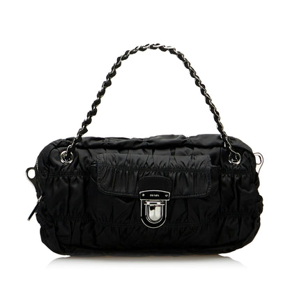 Prada Tessuto Gaufre Chain Satchel (SHG-FCxtXs)