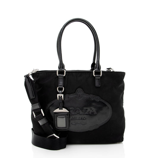 Prada Tessuto Logo Tote (SHF-18272)