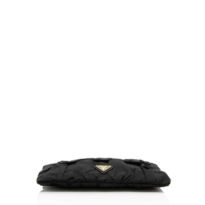 Prada Tessuto Origami Diamond Pleated Clutch
