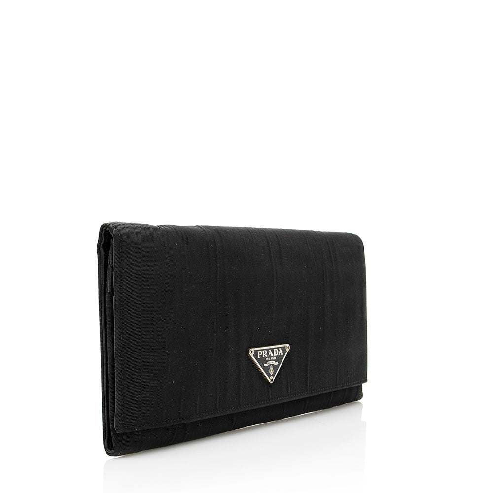 Prada Tessuto Saffiano Bifold Long Wallet (SHF-17614)