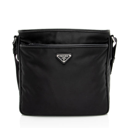 Prada Tessuto Saffiano Flat Messenger