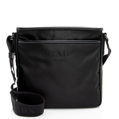Prada Tessuto Saffiano Flat Messenger