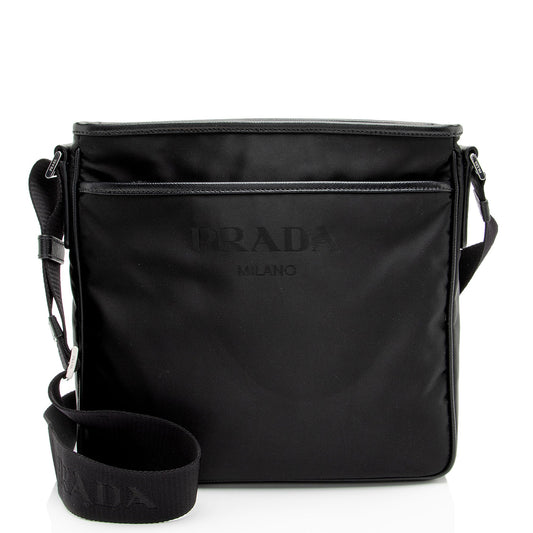 Prada Tessuto Saffiano Flat Messenger