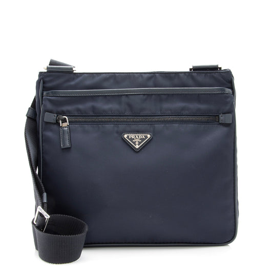 Prada Tessuto Saffiano Front Pocket Medium Messenger Bag (SHF-23879)