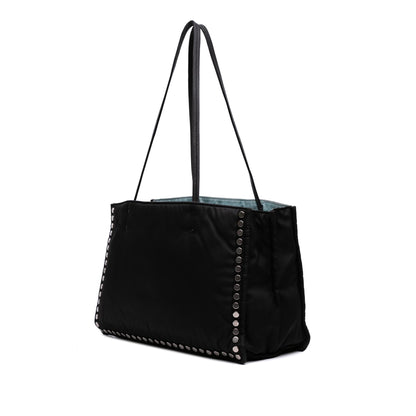 Prada Tessuto Studded Etiquette Tote