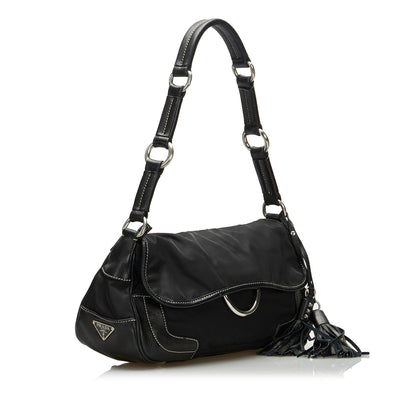 Prada Tessuto Tassel Shoulder Bag (SHG-OlHclM)