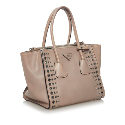 Prada Twin Pocket Leather Handbag (SHG-29256)