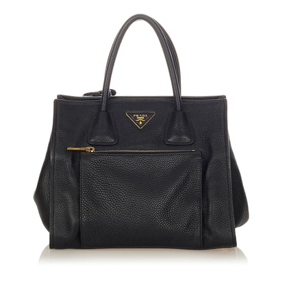 Prada Twin Pocket Leather Satchel (SHG-24744)