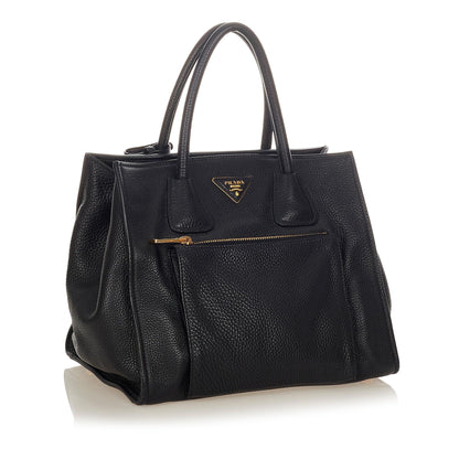 Prada Twin Pocket Leather Satchel (SHG-24744)