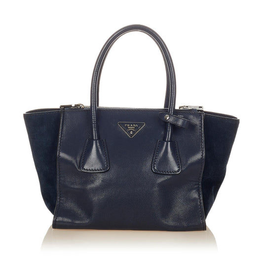 Prada Twin Pocket Leather Satchel (SHG-25676)