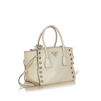 Prada Twin Pocket Leather Satchel (SHG-25708)