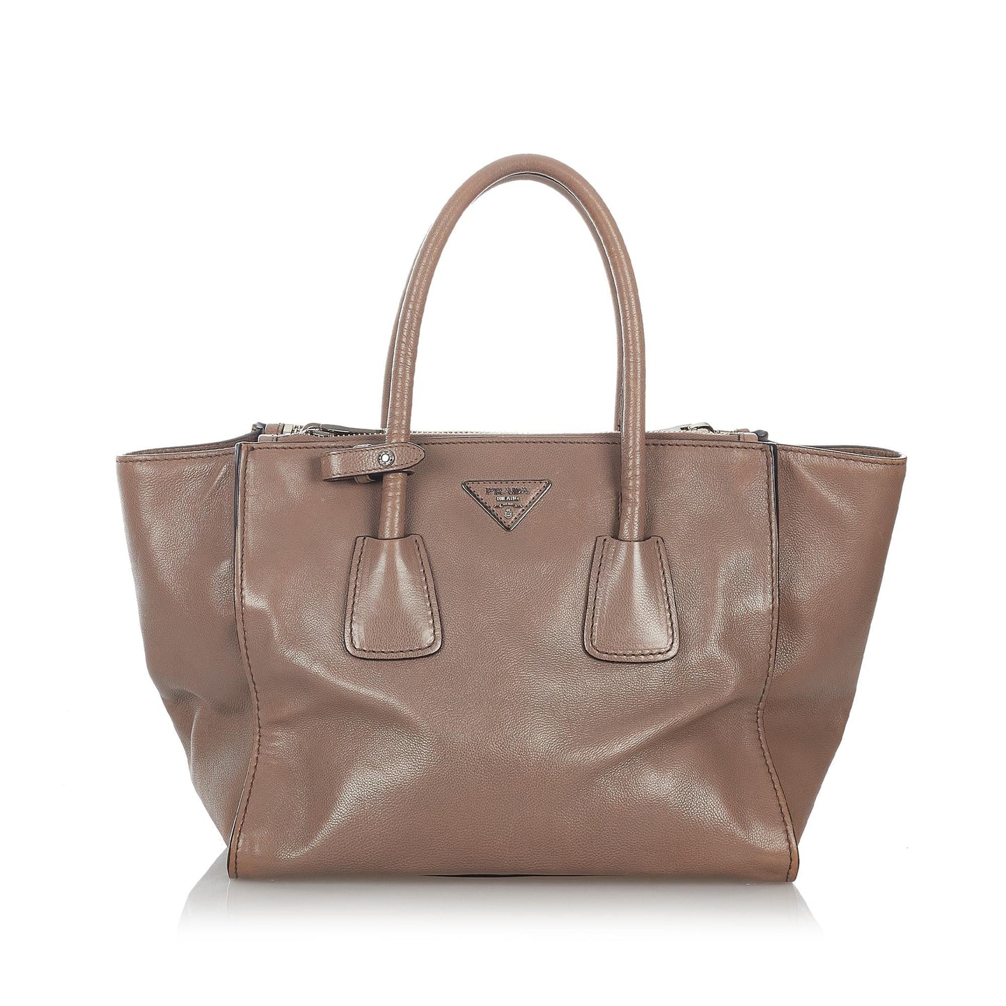 Prada Twin Pocket Leather Satchel (SHG-27027)