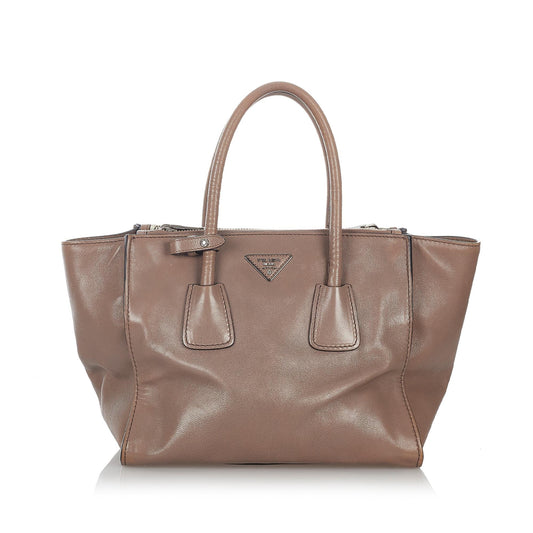 Prada Twin Pocket Leather Satchel (SHG-27027)