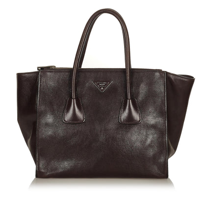 Prada Twin Pocket Leather Satchel (SHG-27087)