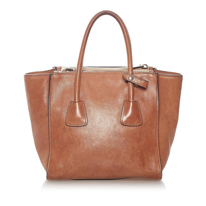 Prada Twin Pocket Leather Satchel (SHG-27501)