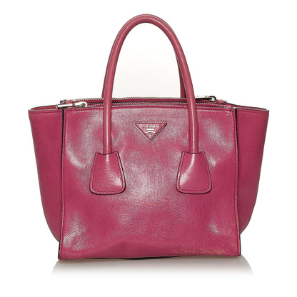 Prada Twin Pocket Leather Satchel (SHG-28484)