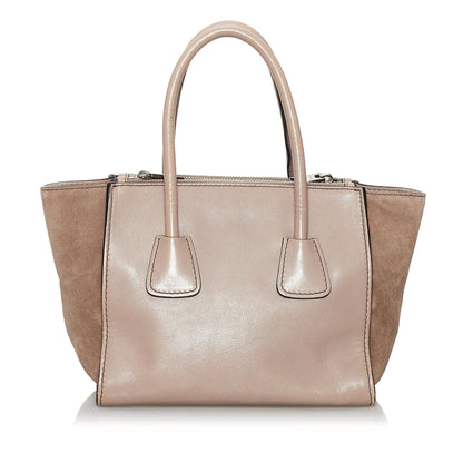 Prada Twin Pocket Leather Satchel (SHG-29876)