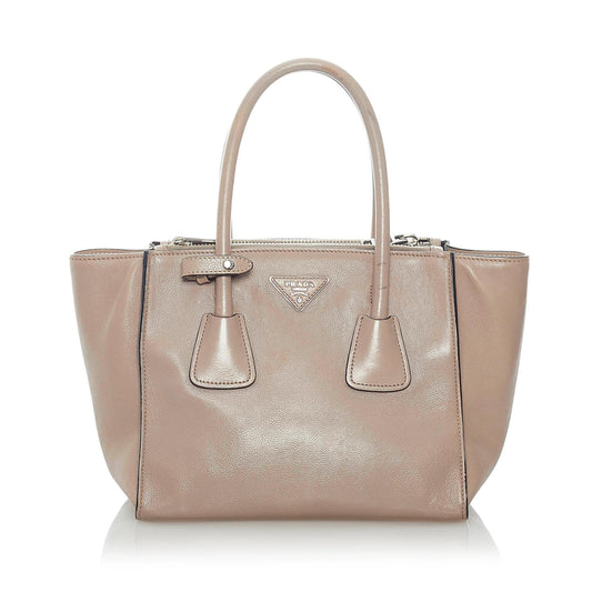 Prada Twin Pocket Leather Satchel (SHG-32635)