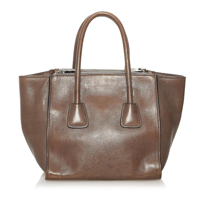 Prada Twin Pocket Leather Satchel (SHG-32802)