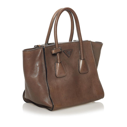 Prada Twin Pocket Leather Satchel (SHG-32802)