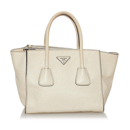 Prada Twin Pocket Leather Satchel (SHG-33296)