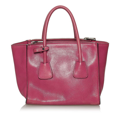 Prada Twin Pocket Leather Satchel (SHG-33976)