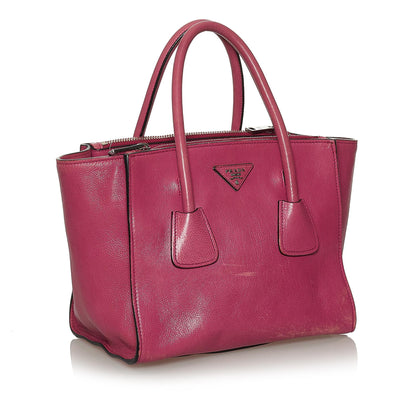 Prada Twin Pocket Leather Satchel (SHG-33976)