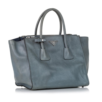 Prada Twin Pocket Leather Satchel (SHG-35601)