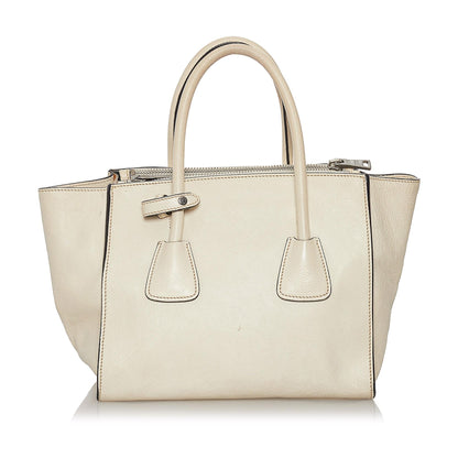 Prada Twin Pocket Leather Satchel (SHG-37593)
