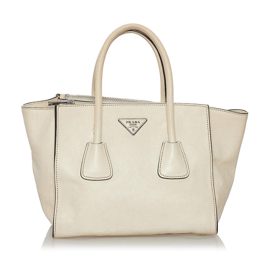 Prada Twin Pocket Leather Satchel (SHG-37593)