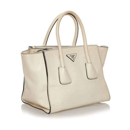Prada Twin Pocket Leather Satchel (SHG-37593)
