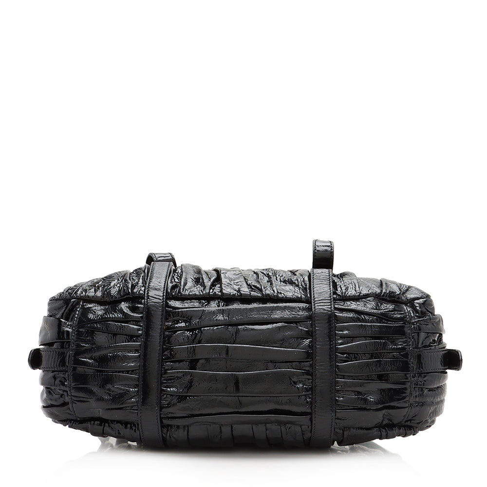 Prada Vernice Gaufre Satchel - FINAL SALE (SHF-13188)