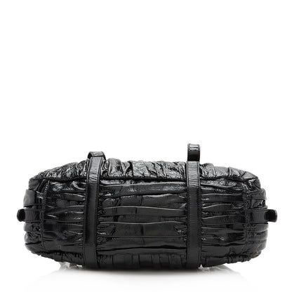 Prada Vernice Gaufre Satchel - FINAL SALE (SHF-13188)