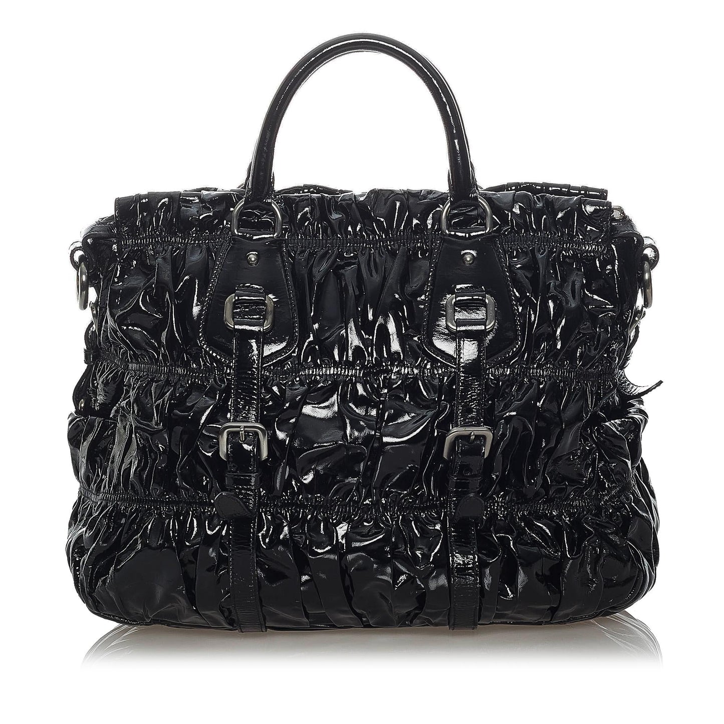 Prada Vernice Gaufre Satchel (SHG-32922)