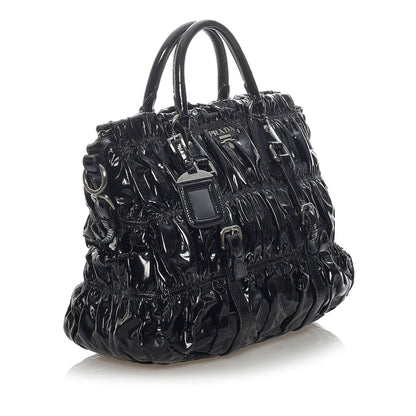 Prada Vernice Gaufre Satchel (SHG-32922)