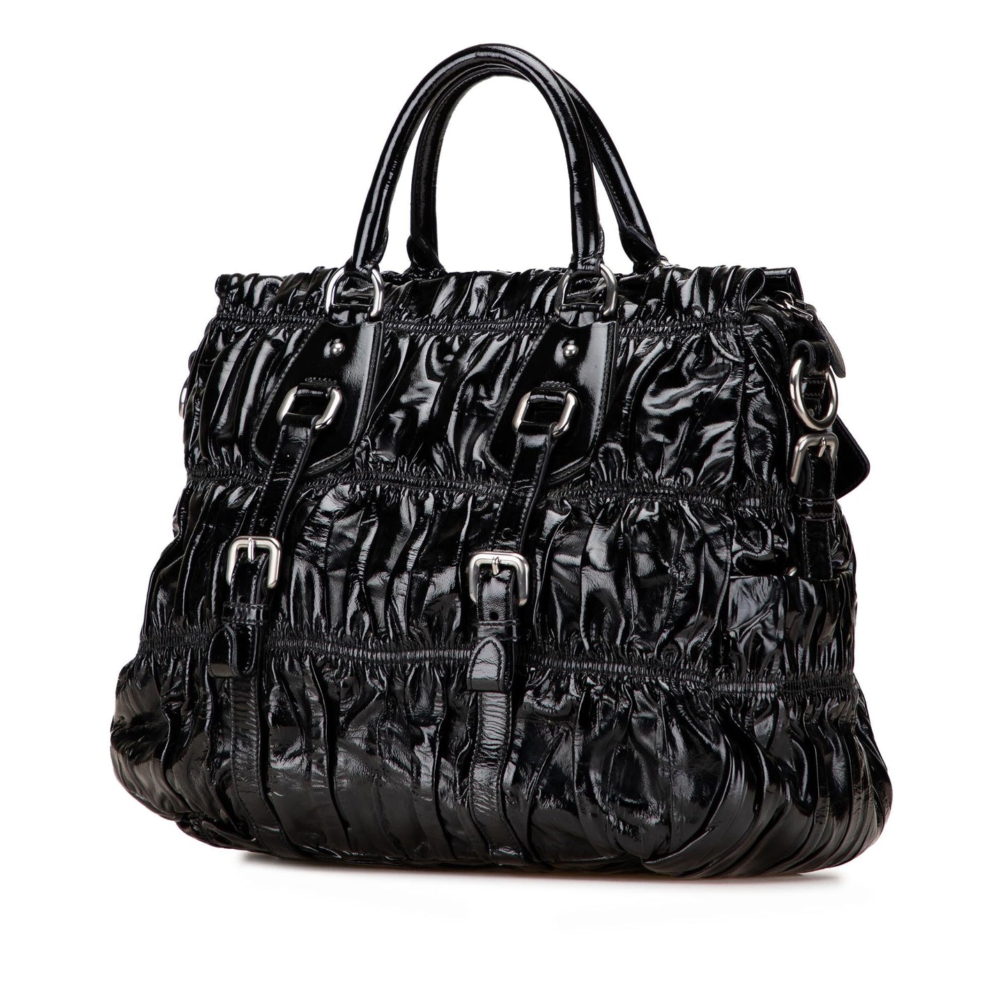 Prada Vernice Gaufre Satchel