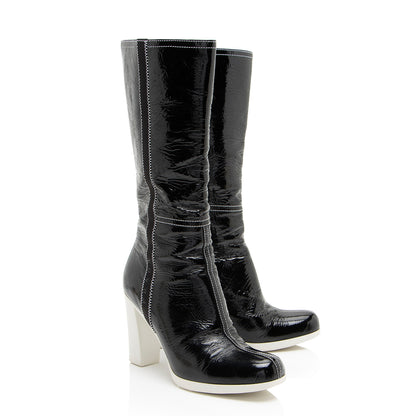 Prada Vernice Sport Tall Boots - Size 6.5 / 36.5