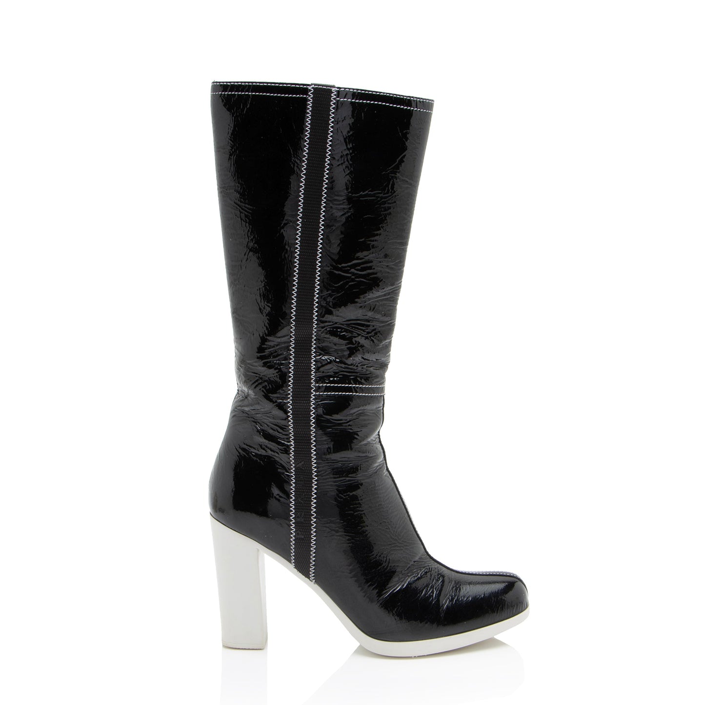 Prada Vernice Sport Tall Boots - Size 6.5 / 36.5