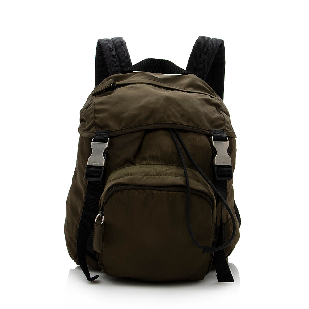 Prada Vintage Tessuto Buckle Small Backpack (SHF-14289)