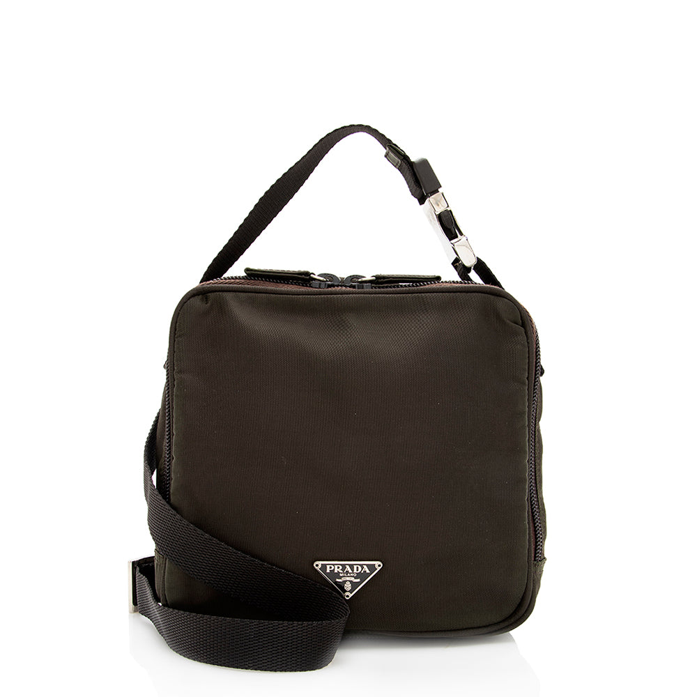 Prada Vintage Tessuto Square Belt Bag (SHF-18233)