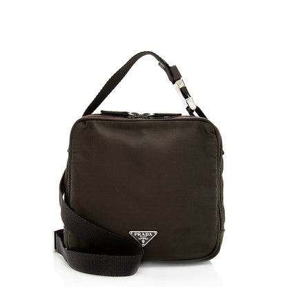 Prada Vintage Tessuto Square Belt Bag (SHF-18233)
