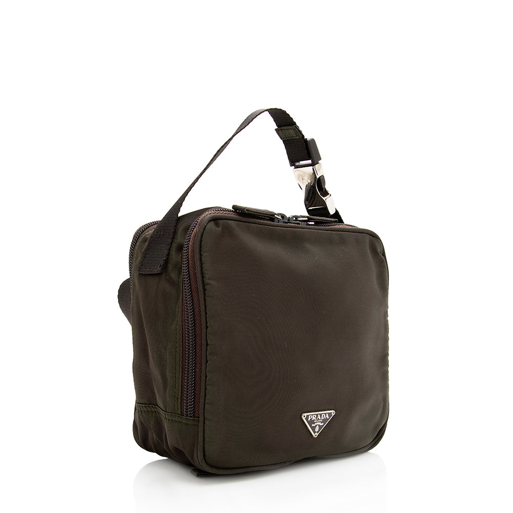 Prada Vintage Tessuto Square Belt Bag (SHF-18233)