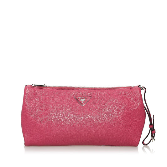 Prada Vitello Daino Clutch Bag (SHG-32199)