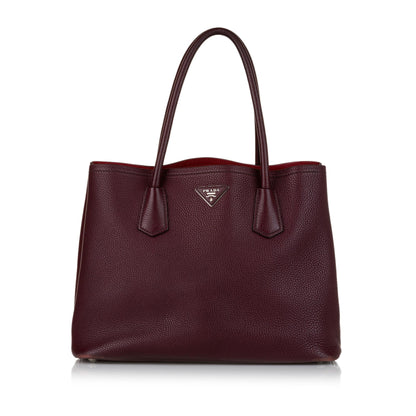 Prada Vitello Daino Cuir Double Satchel (SHG-33792)