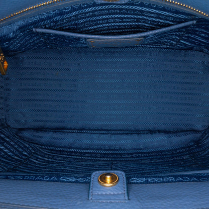 Prada Vitello Daino Double Zip Convertible Tote