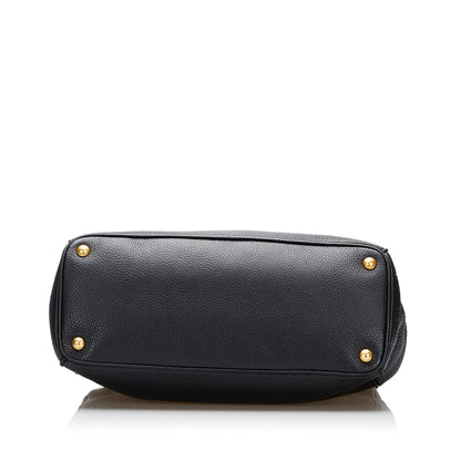 Prada Vitello Daino Double Zip Satchel (SHG-zKLSSH)