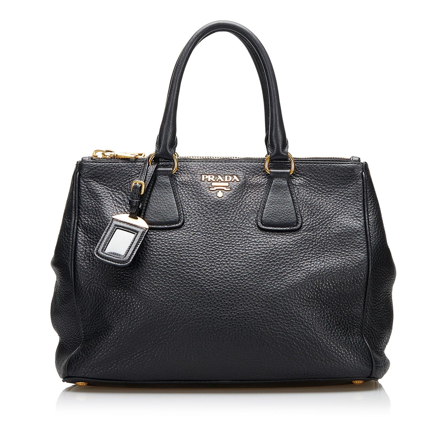 Prada Vitello Daino Double Zip Satchel (SHG-zKLSSH)