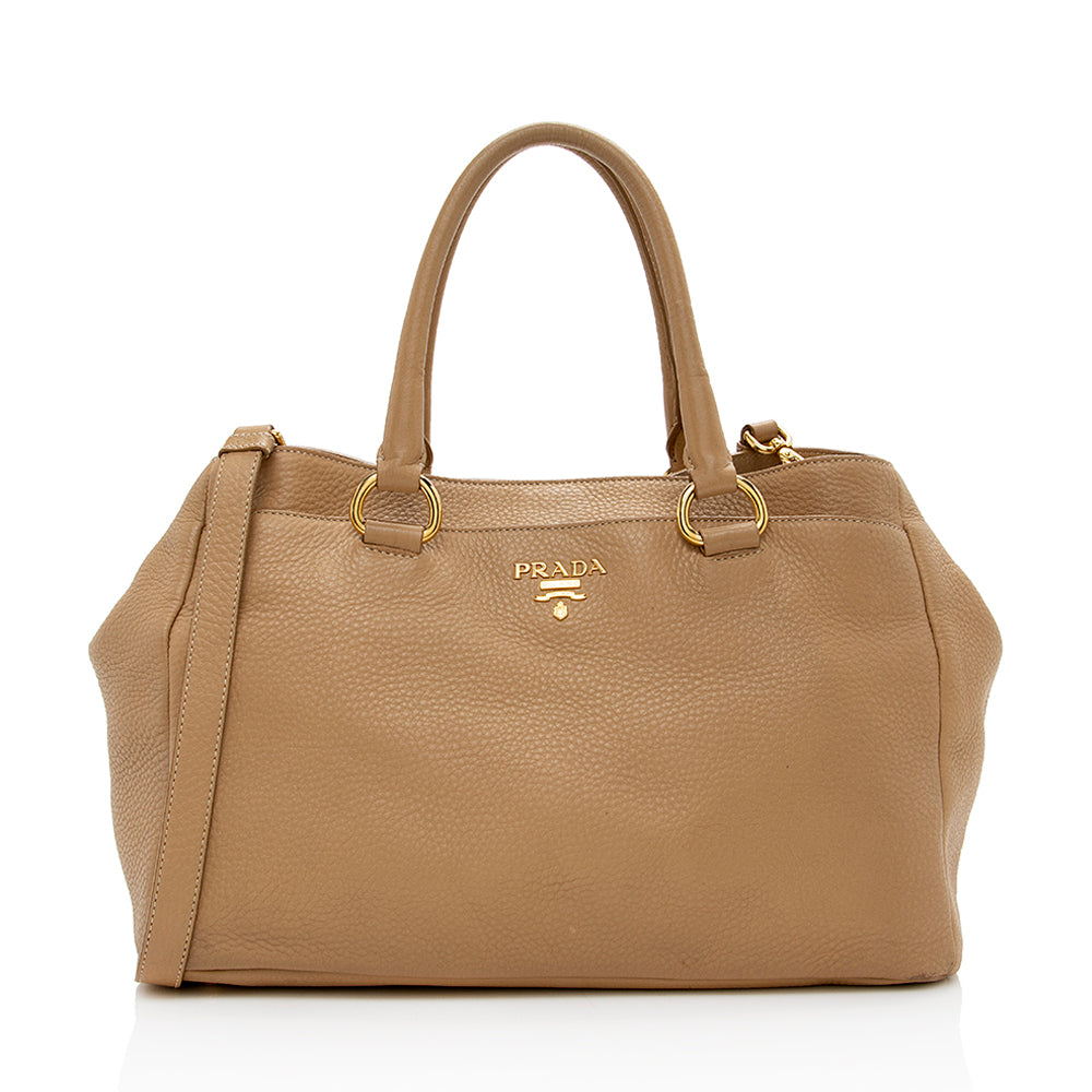 Prada Vitello Daino Leather Tote (SHF-17075)