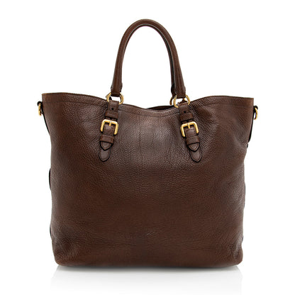 Prada Vitello Daino Leather Tote (SHF-19255)